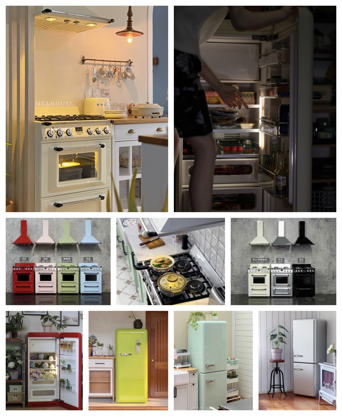 Kitchen Q - 1/6 современная миниатюрная кухонная мебель Blythe/BJD