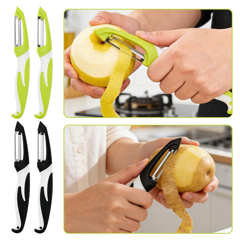 Kitchen Jobs - Многофункциональная овощерезка из нержавеющей стали: нож-овощечистка,