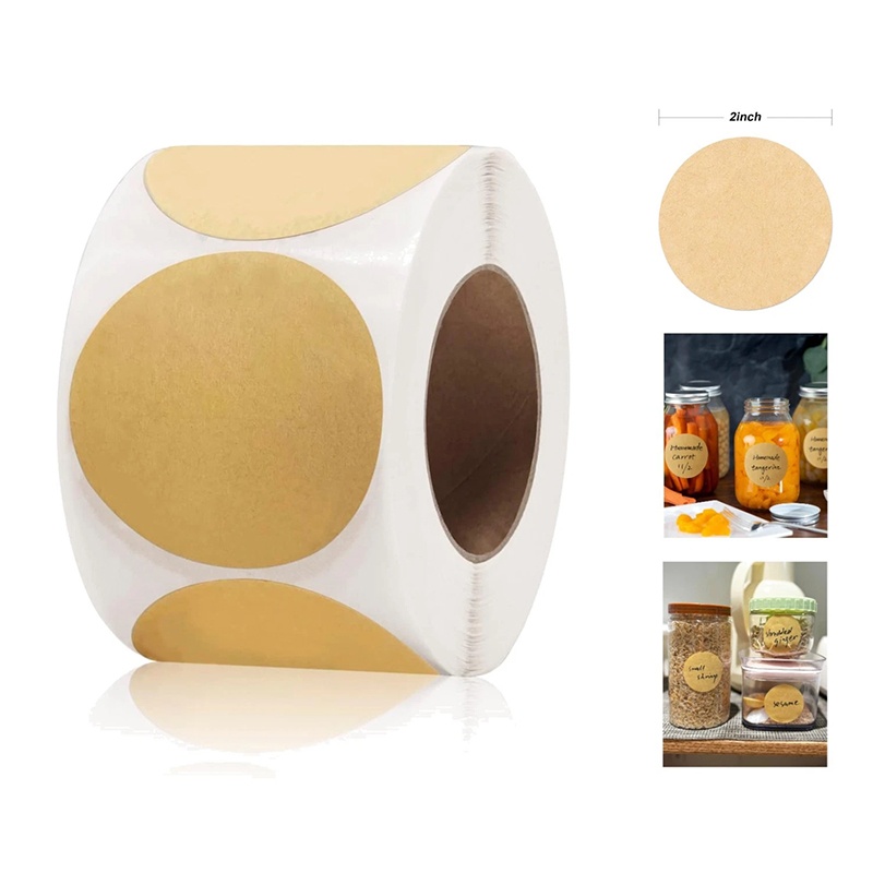 Kitchen.Baking Labels - 1 рулон наклеек: круглые, пустые, самоклеящиеся,