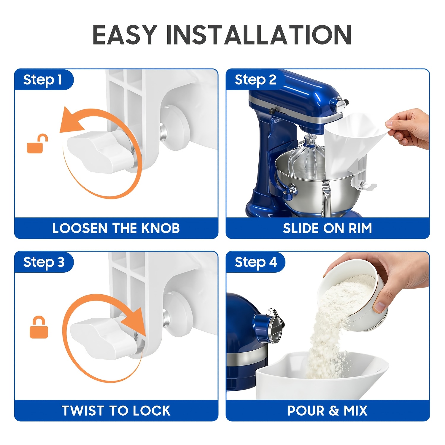 Широкая воронка для муки и тес – обзор и цена Kitchen Aid Baking Mixer