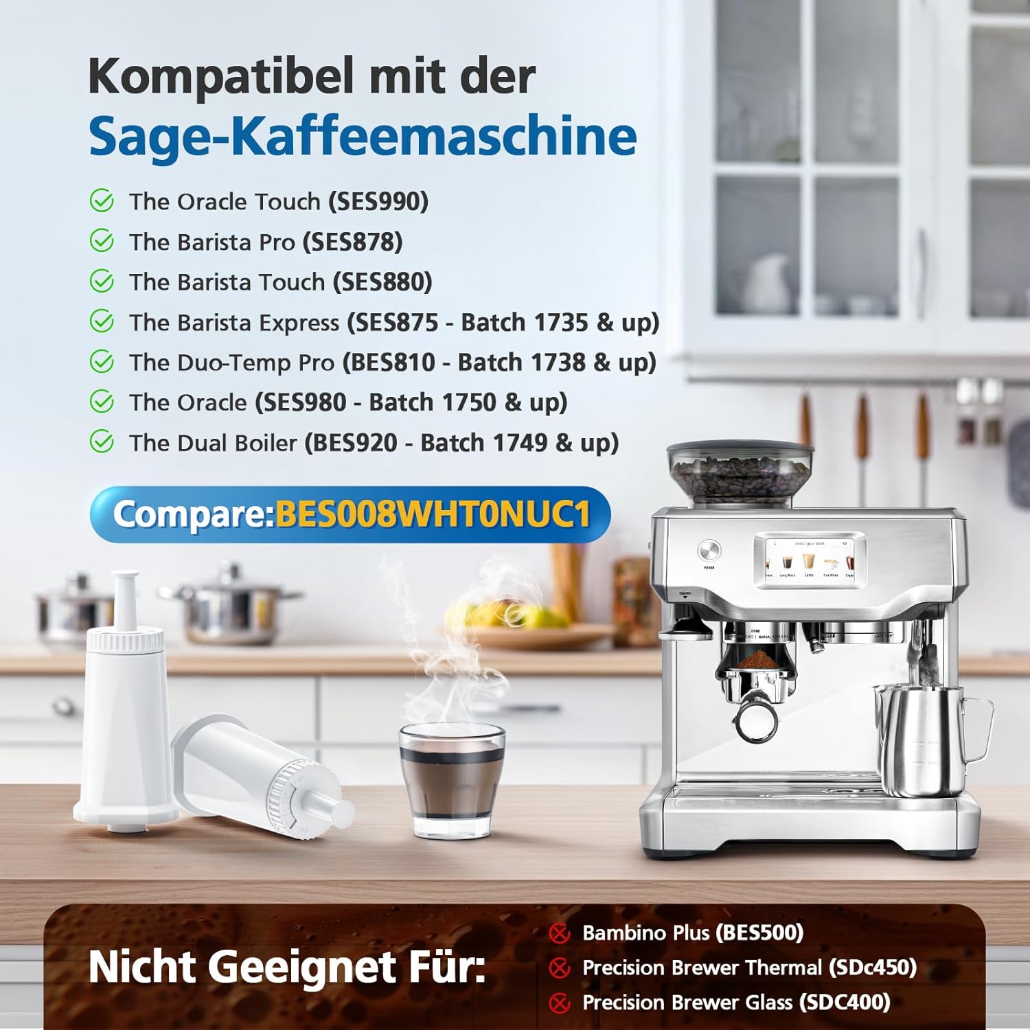 Сменный фильтр для воды для ко – обзор и цена Breville Espresso Barista Touch